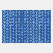 Feuille De Papier Cadeau Points d'interrogation blancs Motif 3D (Devant 2)