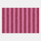 Feuille De Papier Cadeau Points Et Bandes Roses (Devant 3)