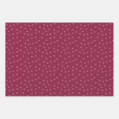 Feuille De Papier Cadeau Points Et Bandes Roses (Devant 2)