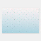 Feuille De Papier Cadeau Points Glam Girly Aqua (Devant 2)