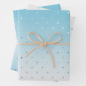 Feuille De Papier Cadeau Points Glam Girly Aqua (En situation)