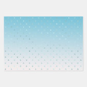 Feuille De Papier Cadeau Points Glam Girly Aqua (Devant)