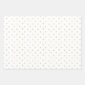 Feuille De Papier Cadeau Points Gold Confetti Aqua Mint (Devant 3)