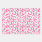 Feuille De Papier Cadeau Points gris rose (Devant 3)