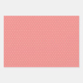 Feuille De Papier Cadeau Points mignons vert rose rouge simple vacances de (Devant 2)