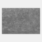 Feuille De Papier Cadeau Points Noir Faux Faux Argent Foil (Devant 2)