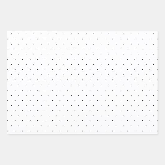 Feuille De Papier Cadeau Points Noirs Et Blancs (Devant 2)