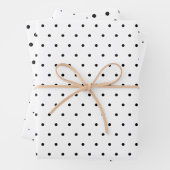 Feuille De Papier Cadeau Points Noirs Et Blancs (En situation)