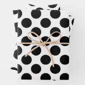 Feuille De Papier Cadeau Points noirs et blancs (En situation)