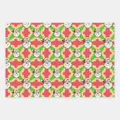 Feuille De Papier Cadeau Points père Noël Retro Lines Noël (Devant)