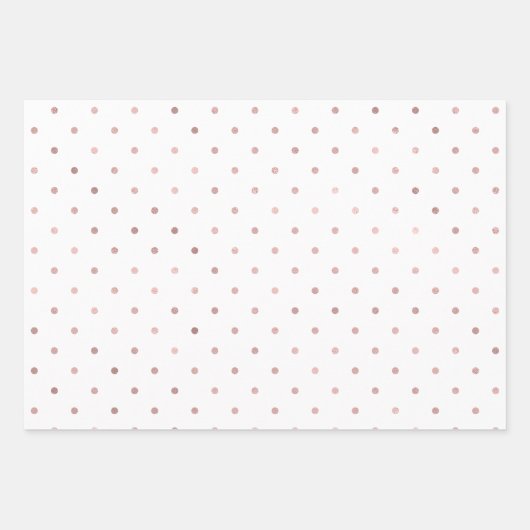 Feuille De Papier Cadeau Points rose Fille (Devant)