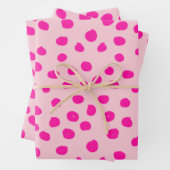 Feuille De Papier Cadeau Points roses Preppy Points Posters de animaux mode (En situation)