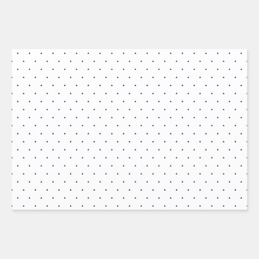 Feuille De Papier Cadeau Points Triangles Noir Et Blanc (Devant 2)