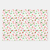 Feuille De Papier Cadeau Points Zigzag de l'aquarelle Xmas Confetti Triangl (Devant)