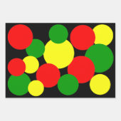 Feuille De Papier Cadeau Pois afrocentriques (Devant)