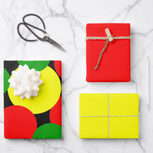 Feuille De Papier Cadeau Pois afrocentriques