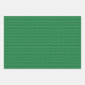 Feuille De Papier Cadeau Pois blancs classiques sur rouge vert noir (Devant 2)