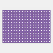 Feuille De Papier Cadeau Pois blancs classiques sur violet rose et vert (Devant 2)