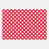 Feuille De Papier Cadeau Pois blancs et rouges (Devant 3)