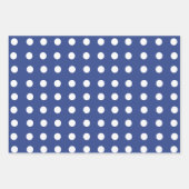 Feuille De Papier Cadeau Pois Bleus Blancs (Devant 3)