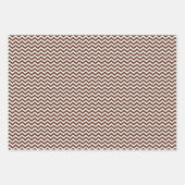 Feuille De Papier Cadeau Pois Brown et blancs Chevron (Devant 3)