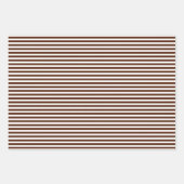 Feuille De Papier Cadeau Pois Brown et blancs Chevron (Devant 2)