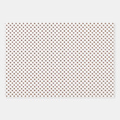 Feuille De Papier Cadeau Pois Brown et blancs Chevron (Devant)