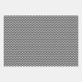Feuille De Papier Cadeau Pois Chevron de Black and White Stripes (Devant 3)