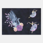 Feuille De Papier Cadeau Pois, Chouettes et Ballerinas (Devant 3)