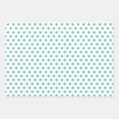 Feuille De Papier Cadeau Pois en rose, bleu et lavendar (Devant 3)