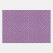 Feuille De Papier Cadeau Pois gris sur Arrière - plan pourpre (Devant 3)