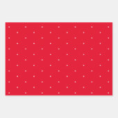 Feuille De Papier Cadeau Pois noir blanc rouge vert vert minuscule motif ch (Devant 2)