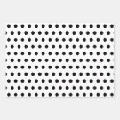 Feuille De Papier Cadeau Pois noirs et blancs modernes (Devant 3)