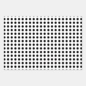 Feuille De Papier Cadeau Pois noirs et blancs modernes (Devant 2)