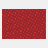 Feuille De Papier Cadeau Pois rouges Abstrait moderne élégant Noël (Devant 3)