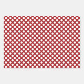 Feuille De Papier Cadeau Pois rouges, Motif à points polka, points, pointil (Devant 2)