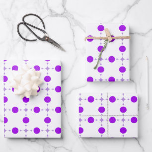 Feuille De Papier Cadeau Pois violets, Motif à points Polka, points, pointi