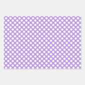 Feuille De Papier Cadeau Pois violets, Motif à points Polka, points, pointi (Devant 3)