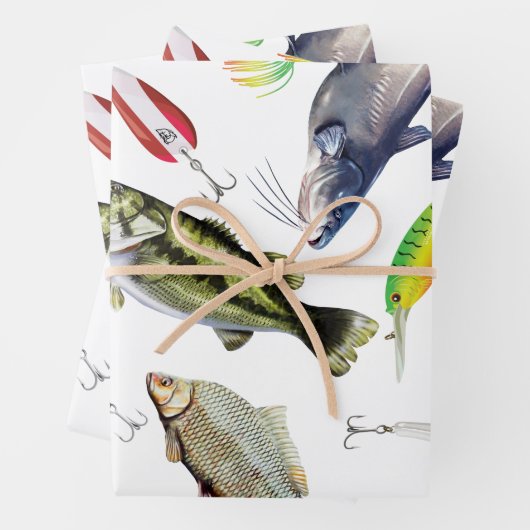 Feuille De Papier Cadeau Poisson (En situation)