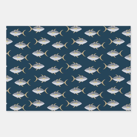Feuille De Papier Cadeau Poisson de thon (Devant 2)
