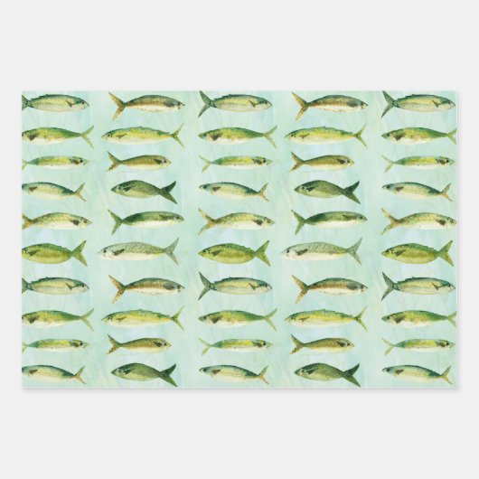 Feuille De Papier Cadeau Poisson d'eau (Devant 2)