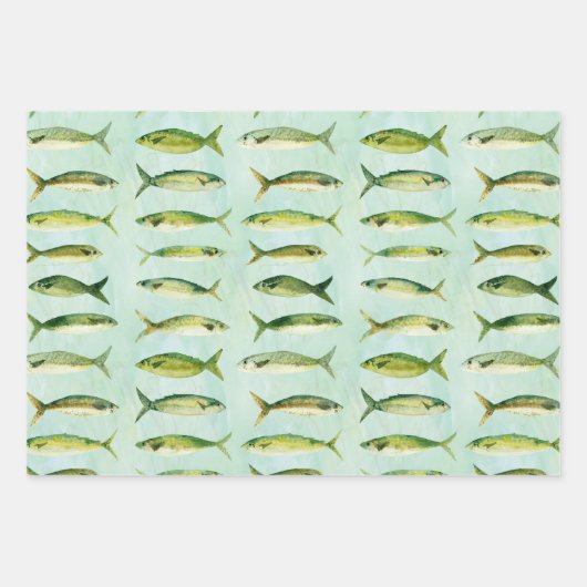 Feuille De Papier Cadeau Poisson d'eau (Devant)