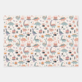 Feuille De Papier Cadeau Poisson, Dinos et Avo (Devant)