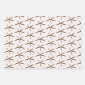 Feuille De Papier Cadeau Poisson étoilé bleu crème (Devant)