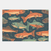 Feuille De Papier Cadeau Poisson fête des pères (Devant 2)