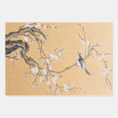 Feuille De Papier Cadeau Poisson Koi, Bambou, Fleur de prune (Devant 3)