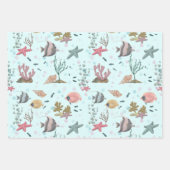 Feuille De Papier Cadeau Poisson Sous La Mer (Devant 2)