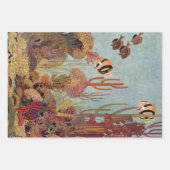 Feuille De Papier Cadeau Poissons-anges en corail, poissons tropicaux Vinta (Devant)