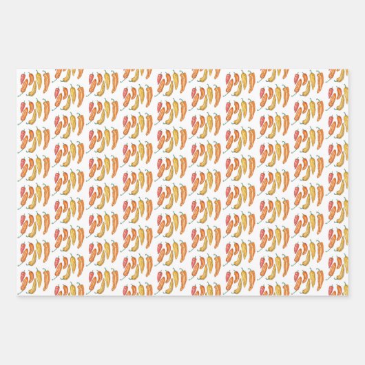 Feuille De Papier Cadeau Poivrons doux (Devant)
