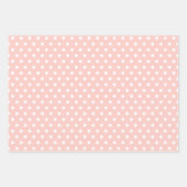 Feuille De Papier Cadeau Polka blanc pastel point (Devant)